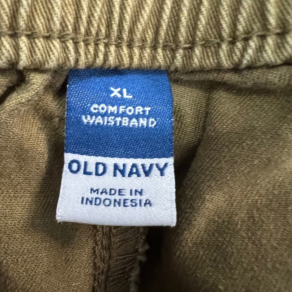 Old Navy Cargo Pants Womens XL Green High Rise Pull On Wide Leg Satin Moss - Picture 2 of 11